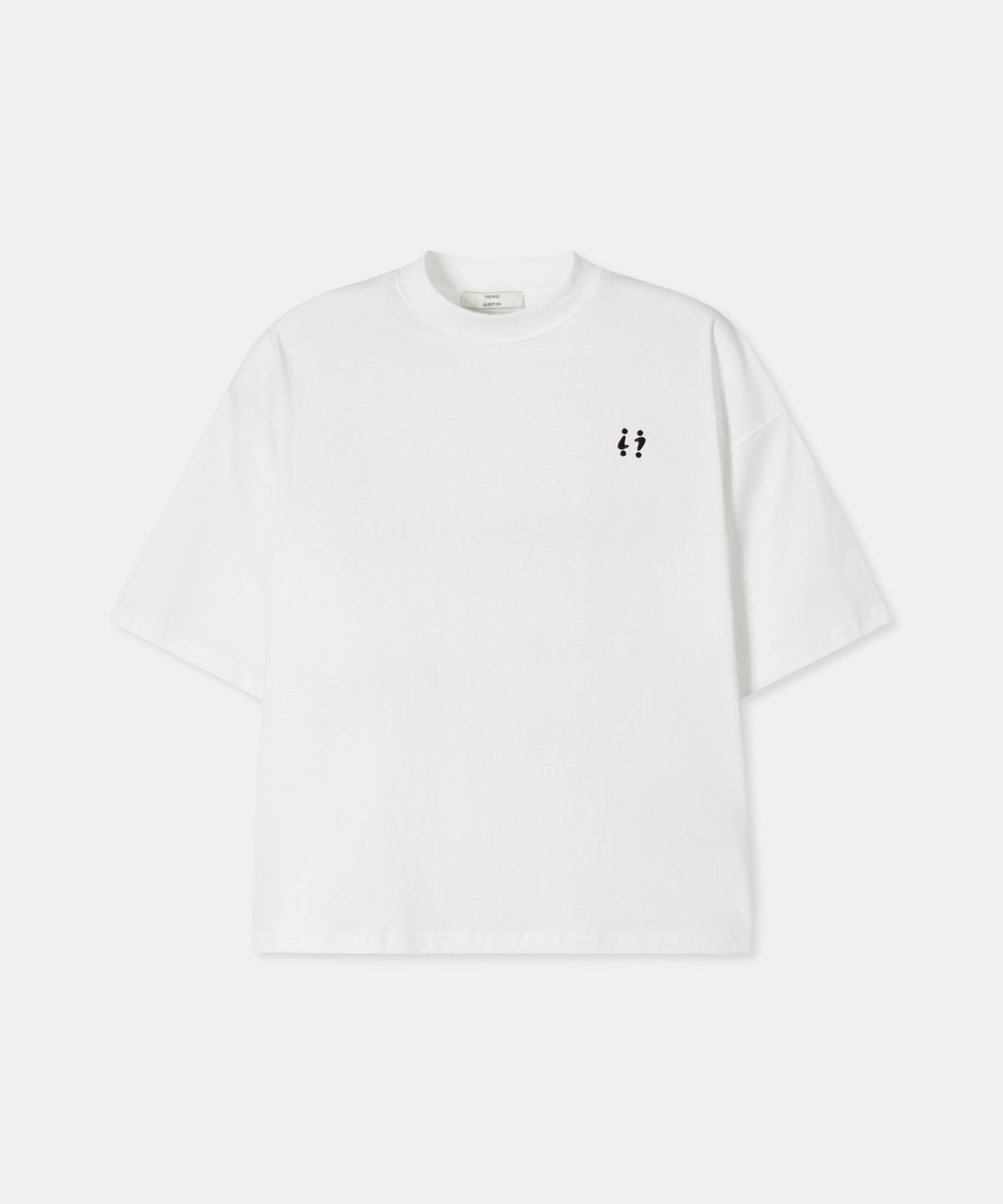 디앤드퀘스천(THEENDQUESTION) Symbol embroidery t-shirt / WHITE