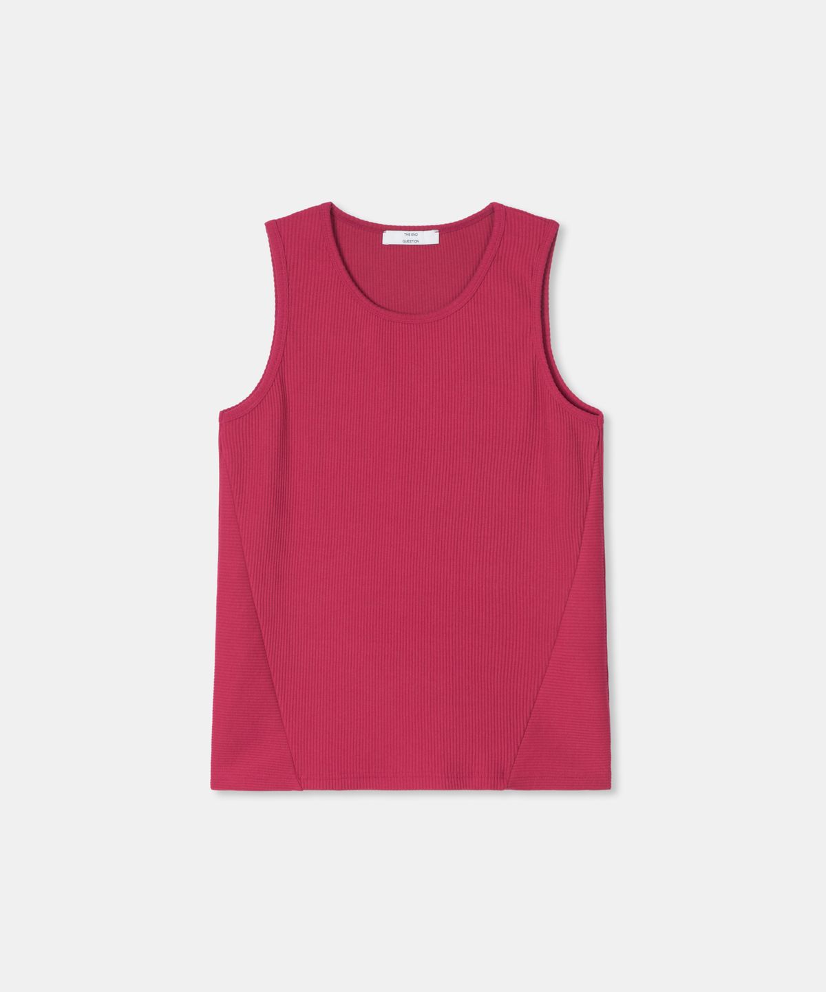 디앤드퀘스천(THEENDQUESTION) Rib sleeveless t-shirt / RED