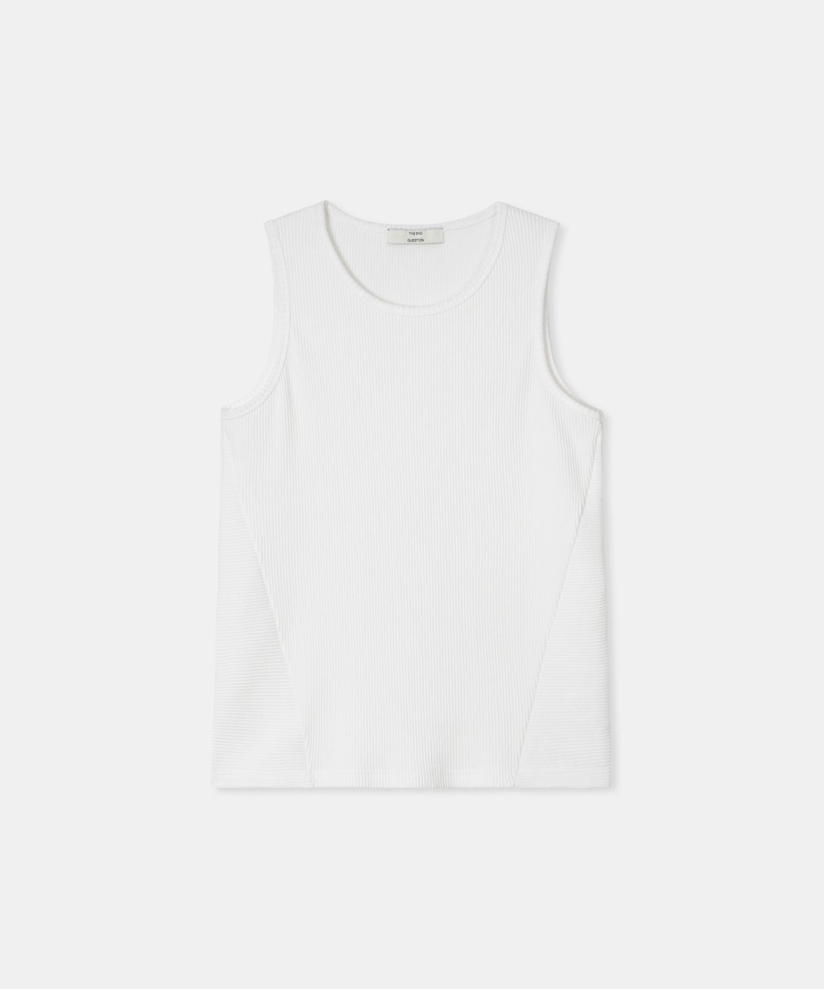 디앤드퀘스천(THEENDQUESTION) Rib sleeveless t-shirt / WHITE