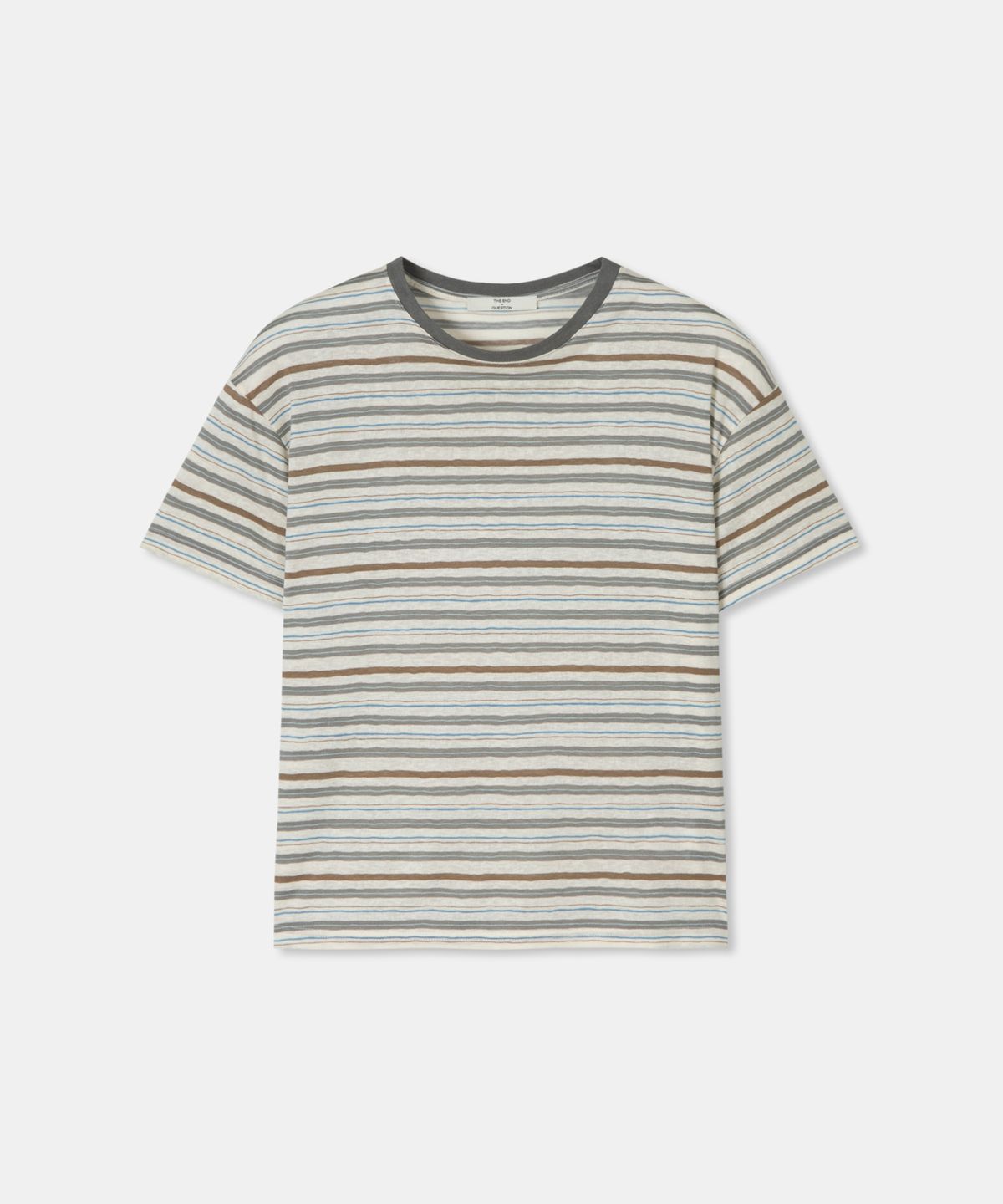 디앤드퀘스천(THEENDQUESTION) Cool stripe t-shirt / GRAY