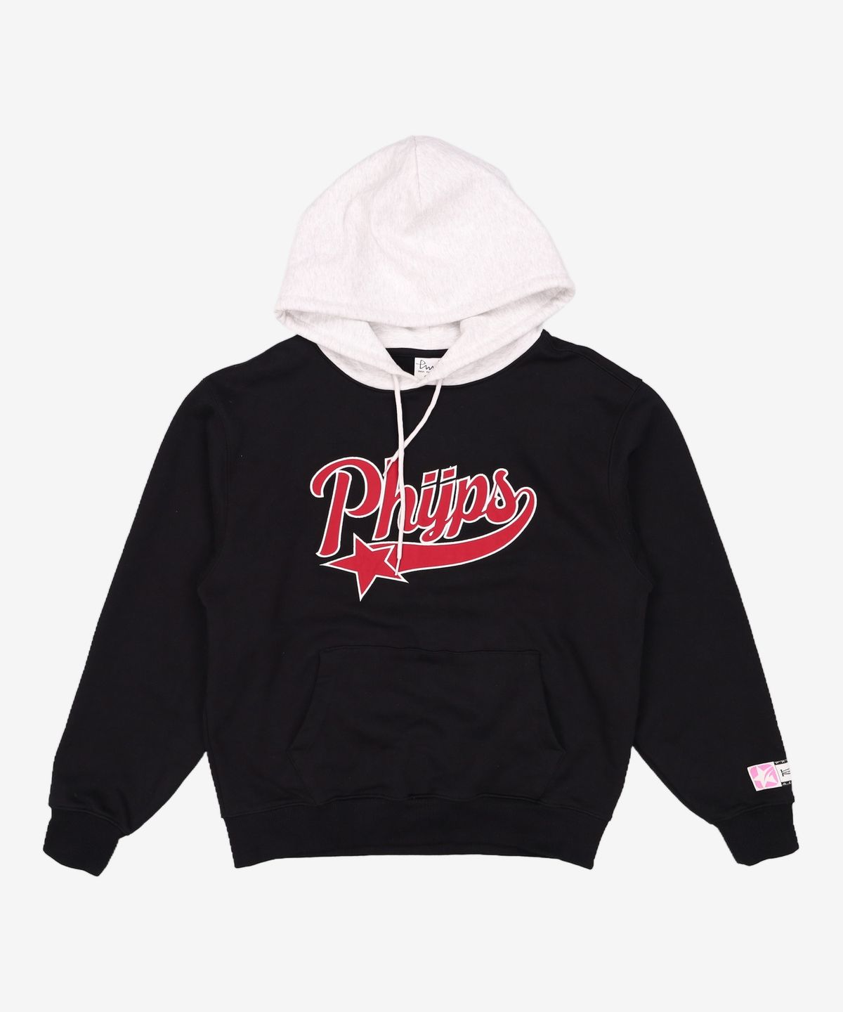 피지컬 디파트먼트(PHYSICAL DEPARTMENT) PHYPS® APPLIQUE STAR TAIL HOODIE BLACK S