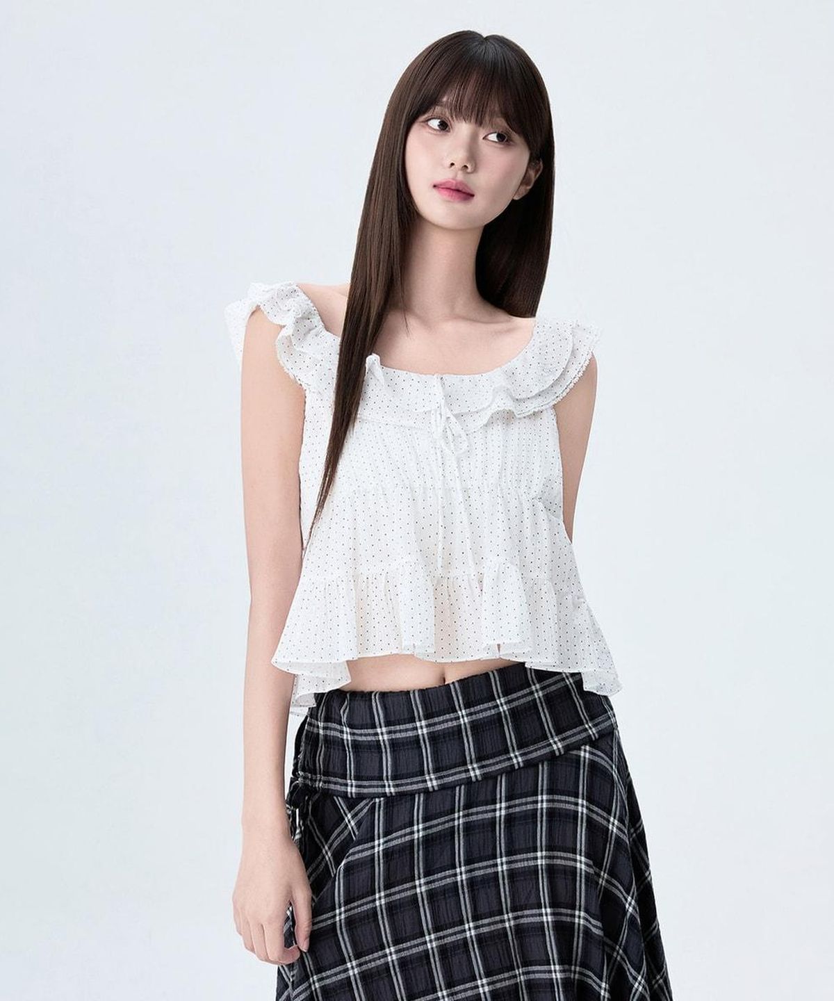 미쏘(MIXXO) 티어드 나시 블라우스_MIWBNG702G