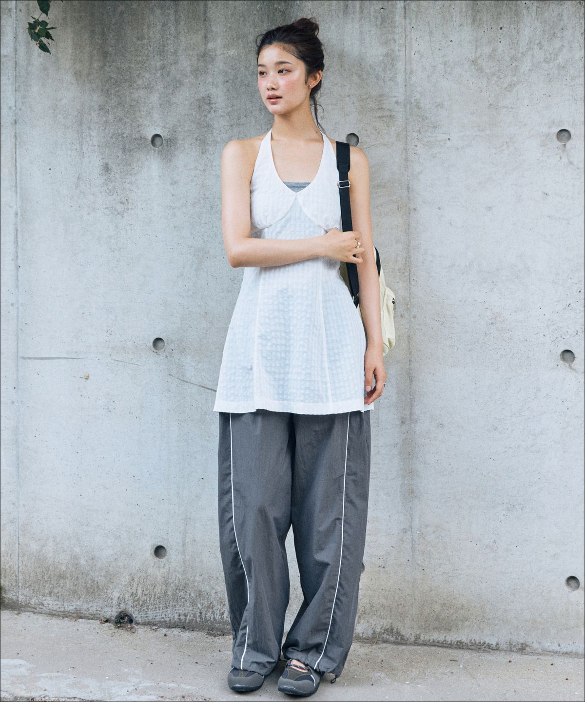 미쏘(MIXXO) 파이핑 와이드 팬츠_MIWTCG703C