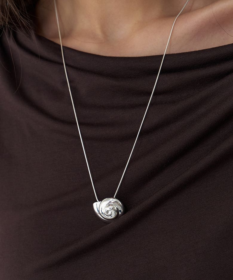 Seashell necklace_silver