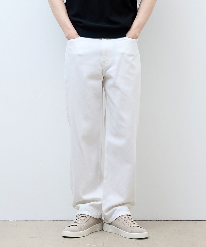[COUTURE]9oz 스트레이트 화이트 데님 팬츠