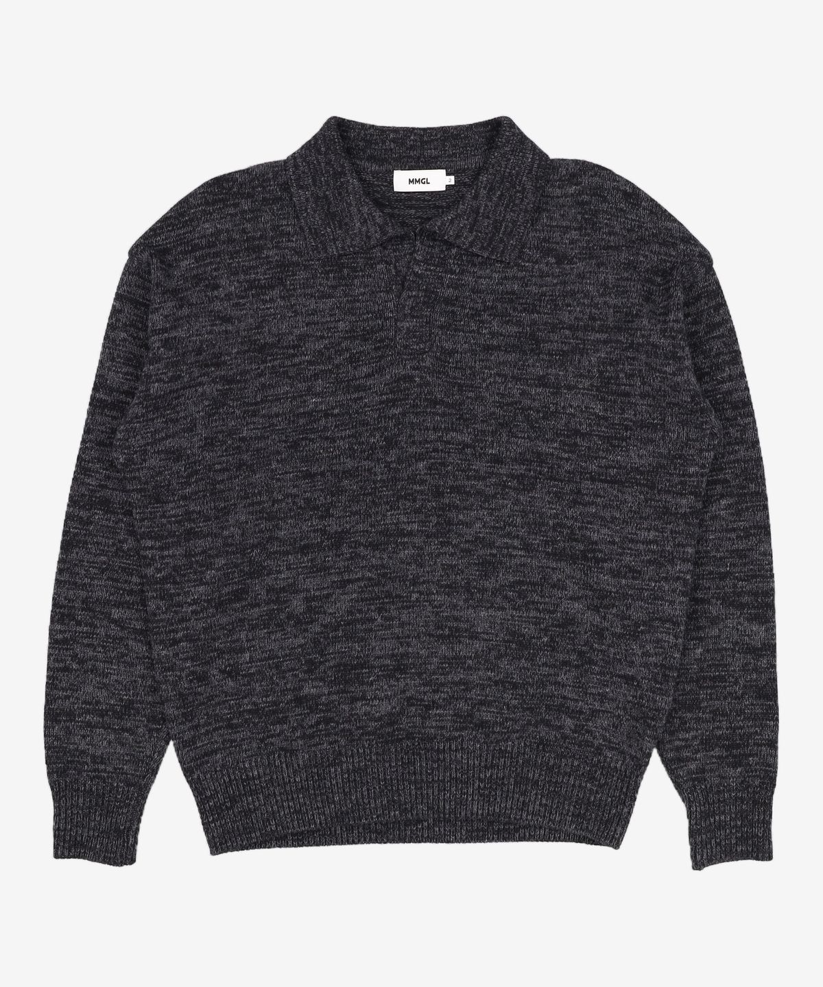 엠엠지엘(MMGL) WOMENS OVERSIZED COLLAR SWEATER (ASH BROWN) 2