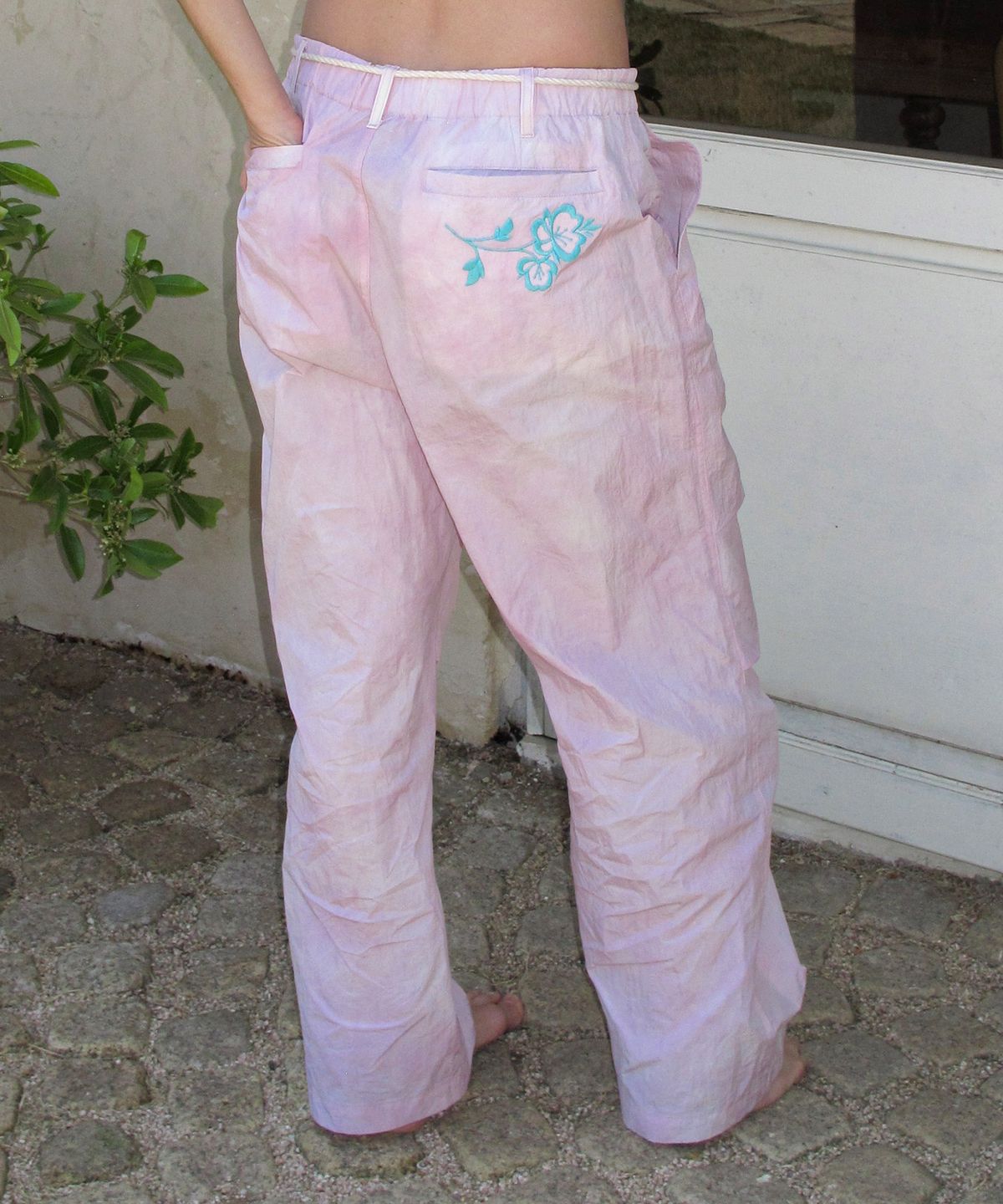 센토르(CENTAUR.KR) TIE-DYE NYLON BANDING PANTS_LIGHT PINK