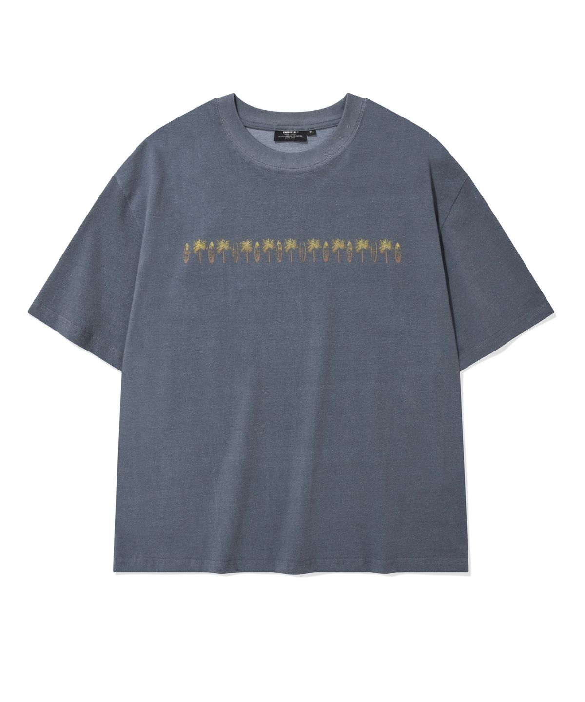 카네이테이(KANEITEI) [현킴 X KNT] PIG PARM CROP SHORT SLEEVE (PIGMENT BLUE)