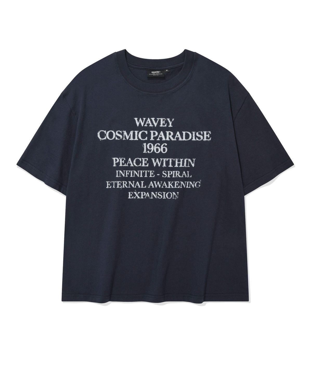 카네이테이(KANEITEI) [현킴 X KNT] COSMIC CROP SHORT SLEEVE (NAVY)
