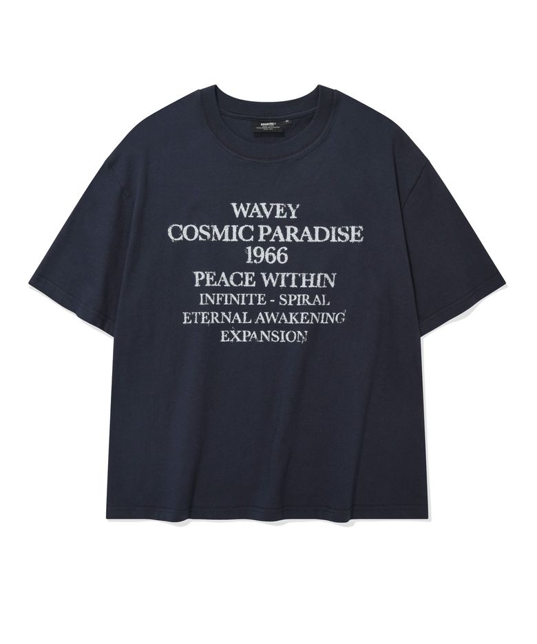 [현킴 X KNT] COSMIC CROP SHORT SLEEVE (NAVY)