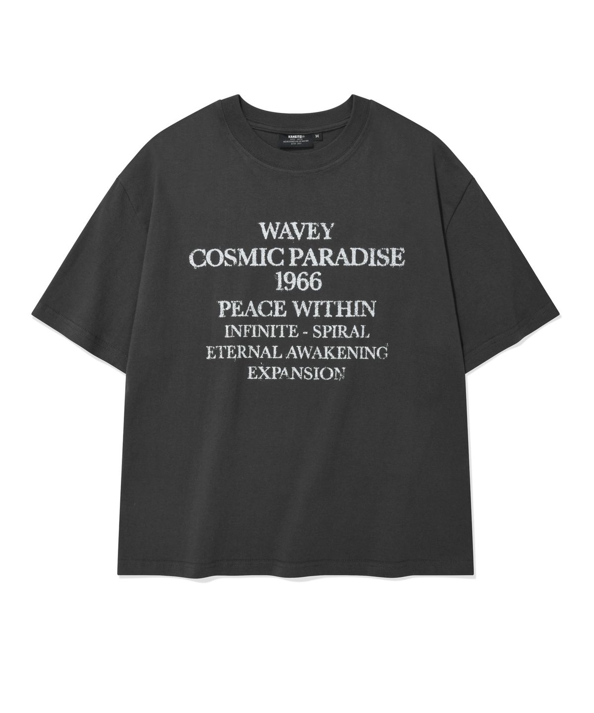 카네이테이(KANEITEI) [현킴 X KNT] COSMIC CROP SHORT SLEEVE (CHARCOAL)