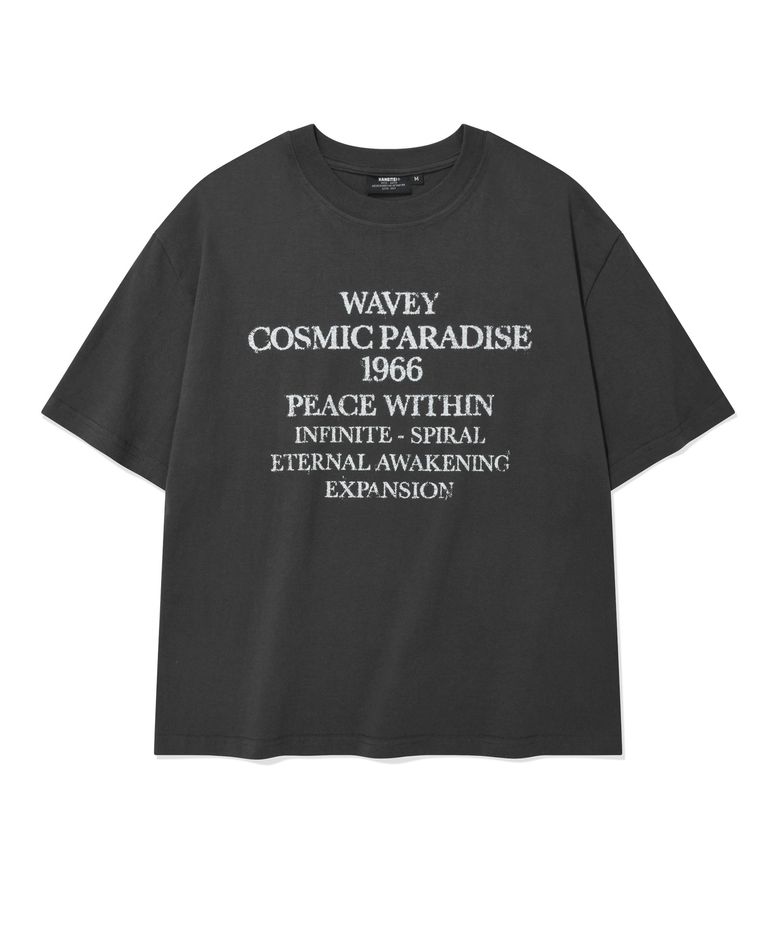 [현킴 X KNT] COSMIC CROP SHORT SLEEVE (CHARCOAL)