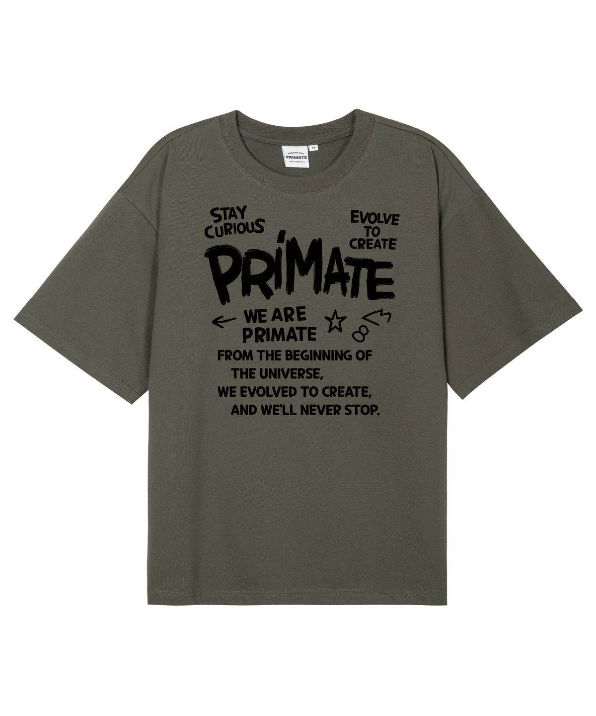 프라임에이트(PRIMATE) CURIOUS 오버핏 반팔티셔츠 4 COLORS