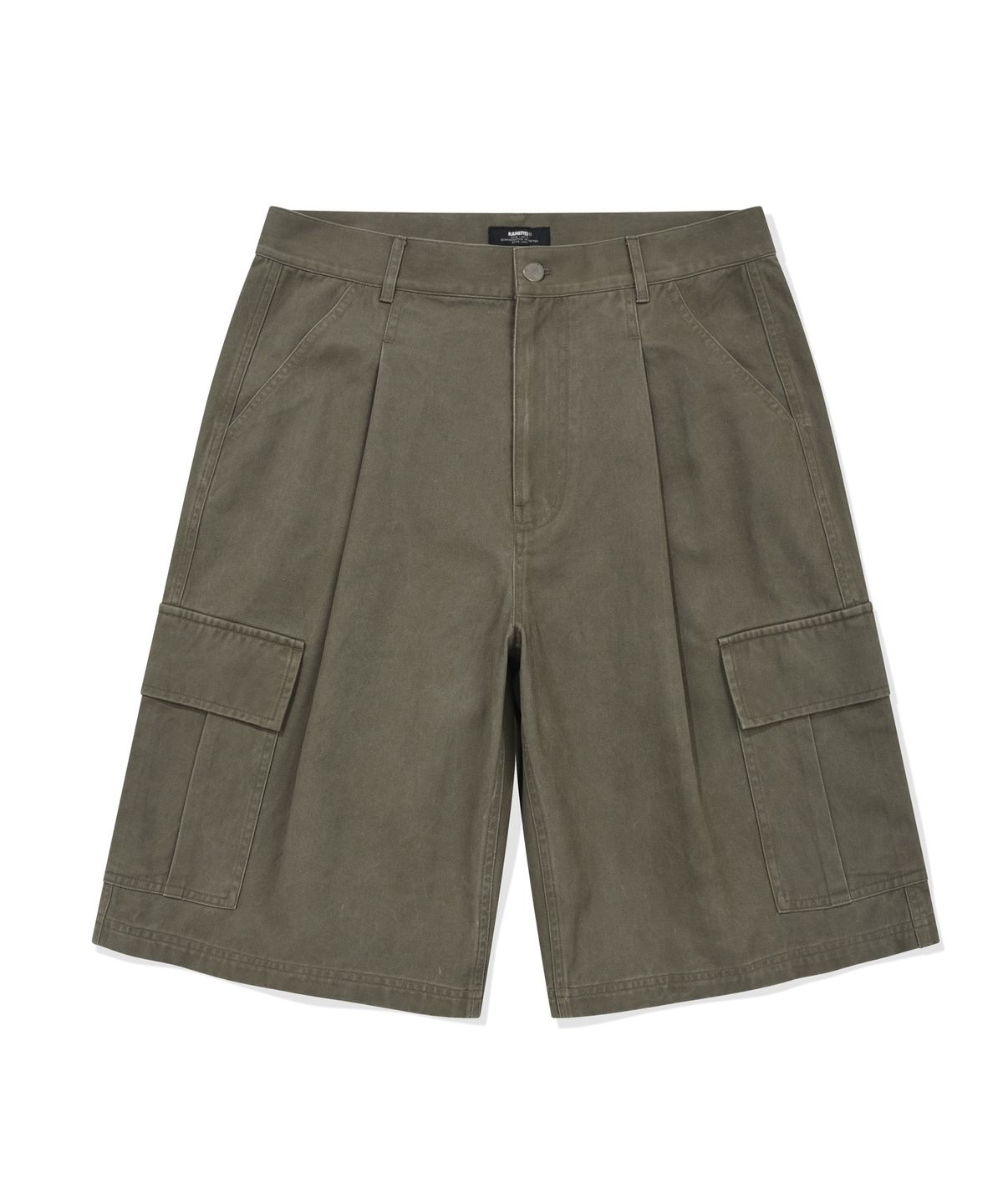 카네이테이(KANEITEI) [현킴 X KNT] COTTON WASHED BERMUDA SHORTS (OLIVE DRAB)
