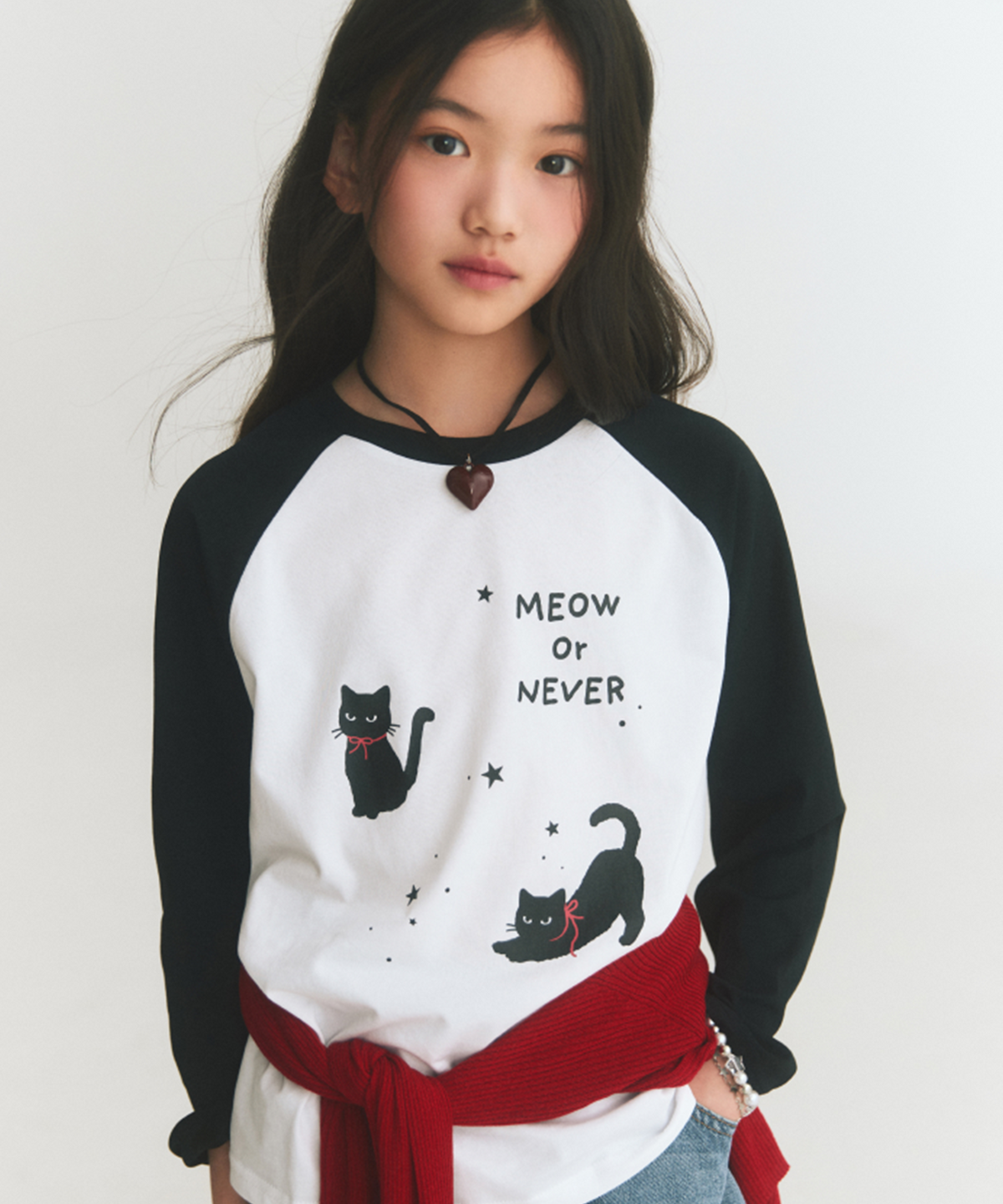 스파오 키즈(SPAO KIDS) [키즈] 여아 래글란 긴팔티_SPLWG37KG3