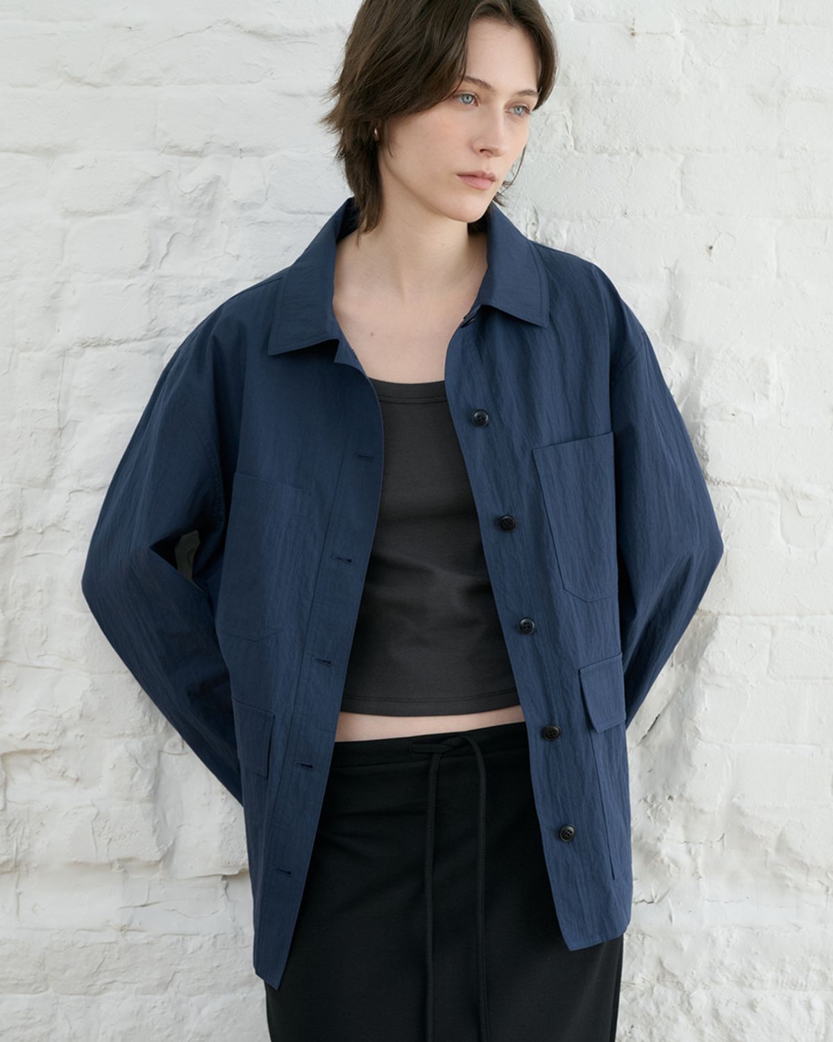 블루브릭(BLUEBRICK) Shirt jacket (navy)
