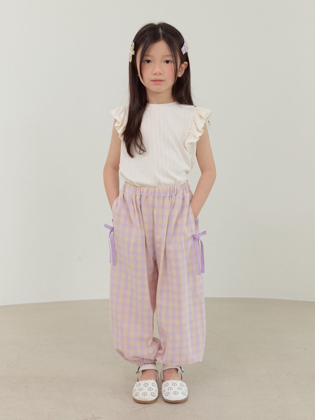 베베테일러(BEBETAILOR) 깅엄 고쟁이 팬츠