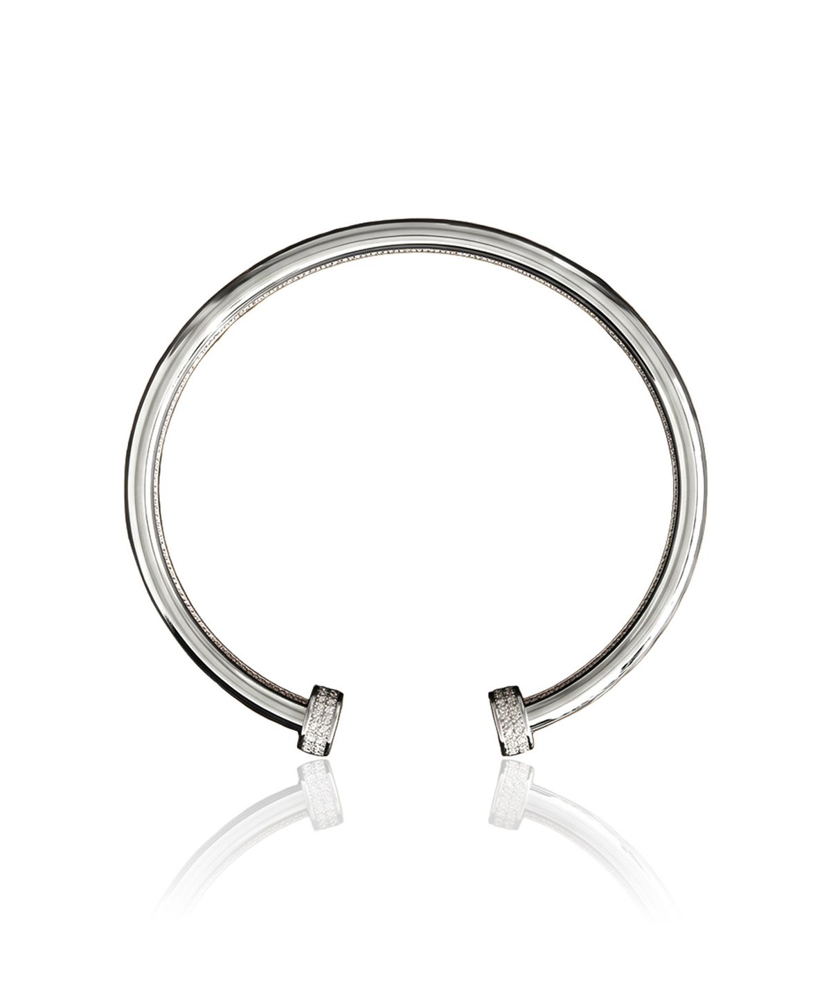 엘렌쥬얼리(HELENE JEWELRY) 실버 925 Silver 포스 라인 뱅글 은 팔찌