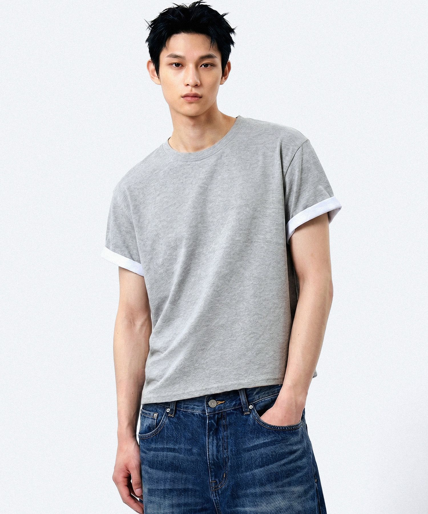 크롭 후드 집업 베스트 블랙 source detail 24