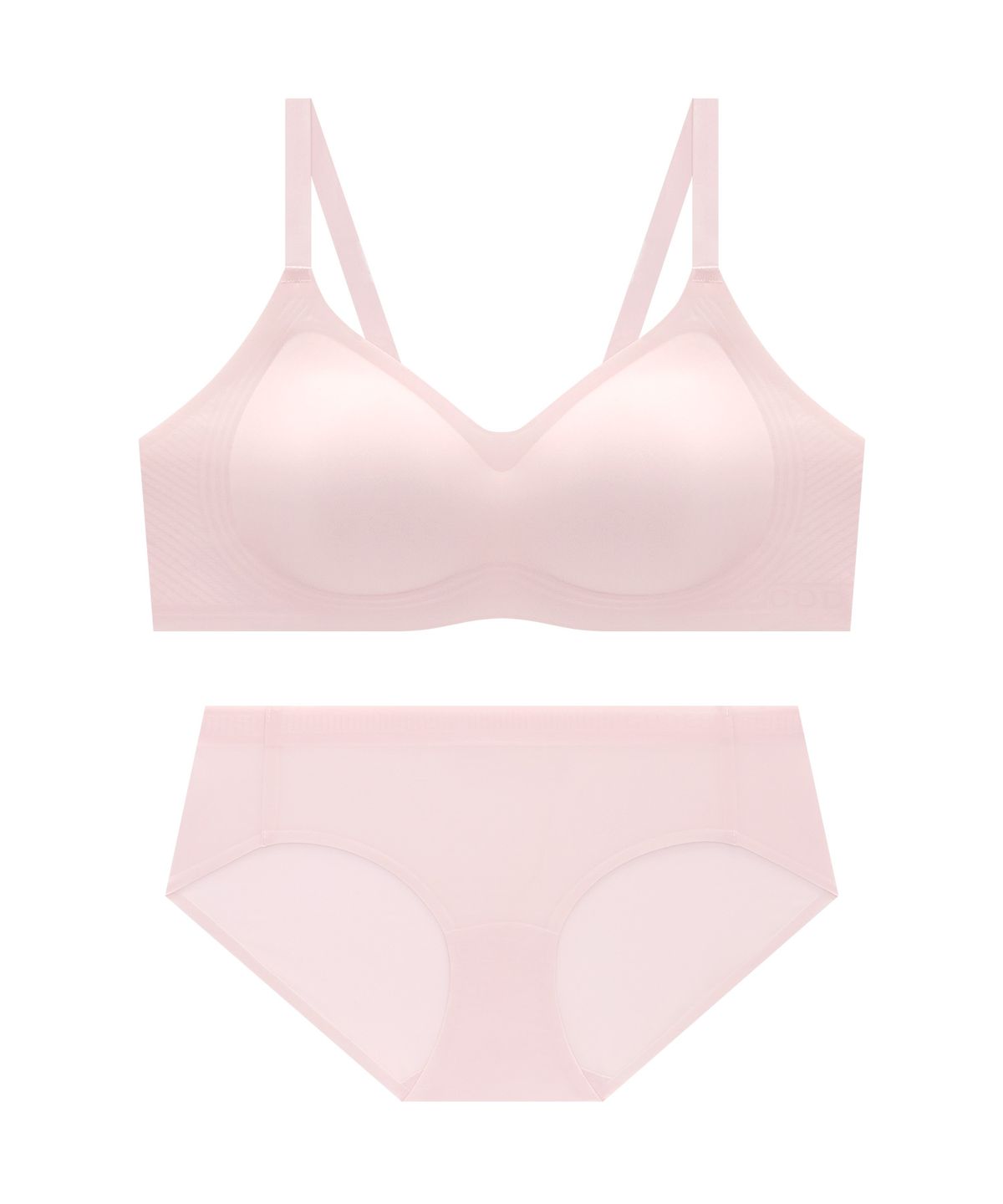 코데즈컴바인 이너웨어(CODES COMBINE INNERWEAR) 초경량 에어핏 사이드메쉬 심리스 브라 팬티 세트_베이비핑크