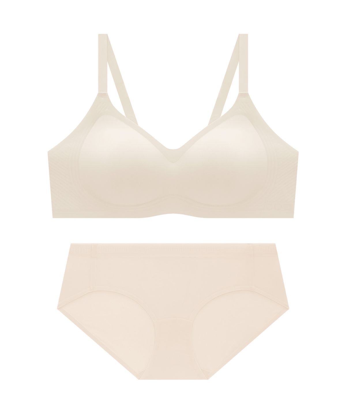 코데즈컴바인 이너웨어(CODES COMBINE INNERWEAR) 초경량 에어핏 사이드메쉬 심리스 브라 팬티 세트_스킨