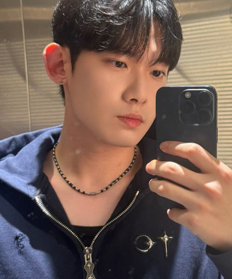 라피스 어레이 비드 목걸이