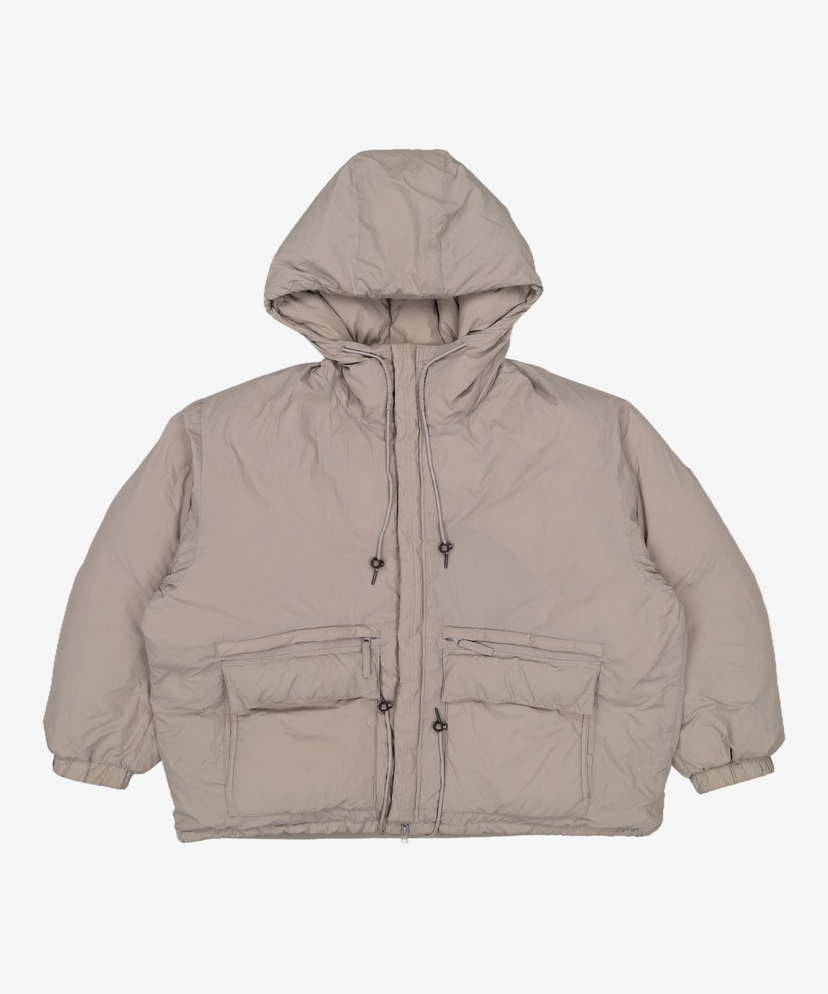 프리즘웍스(FRIZMWORKS) NYLON HOODED PUFFER DOWN PARKA _ GRAY XL