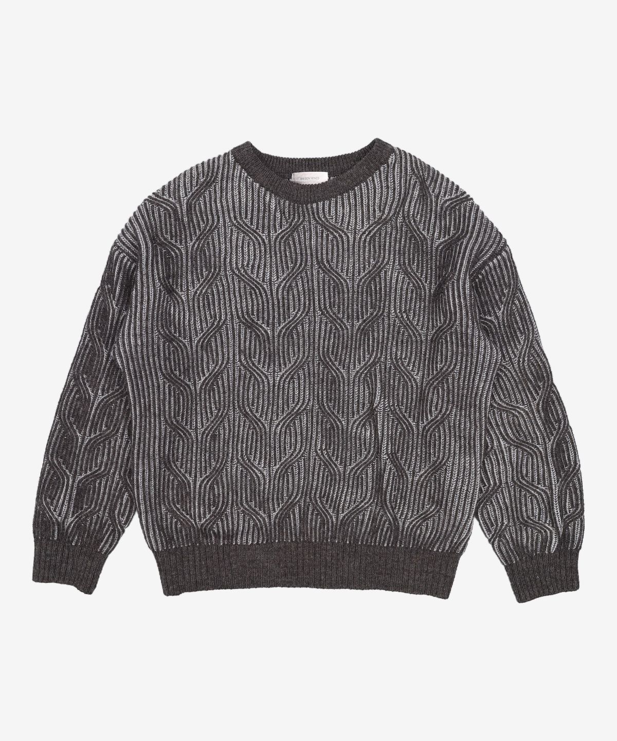 메종미네드(MAISON MINED) SHAFT OVER KNIT CHARCOAL