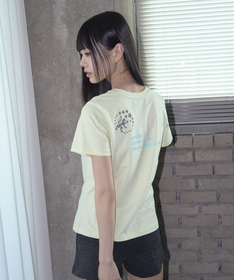 LOADING SEMI CROP TEE LIME