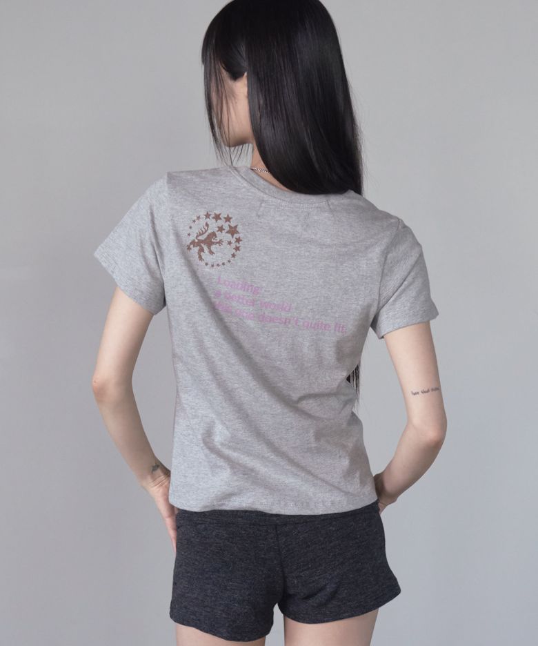 LOADING SEMI CROP TEE GRAY
