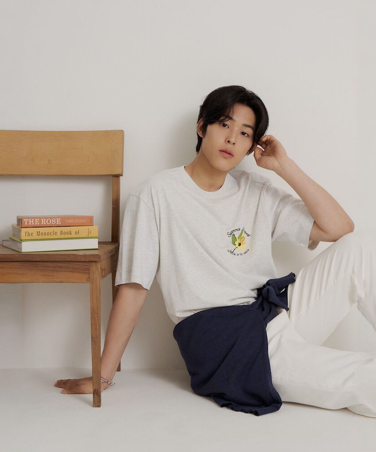 빈폴 멘(BEANPOLE MEN) 캐주얼 그래픽 티셔츠  아이보리
