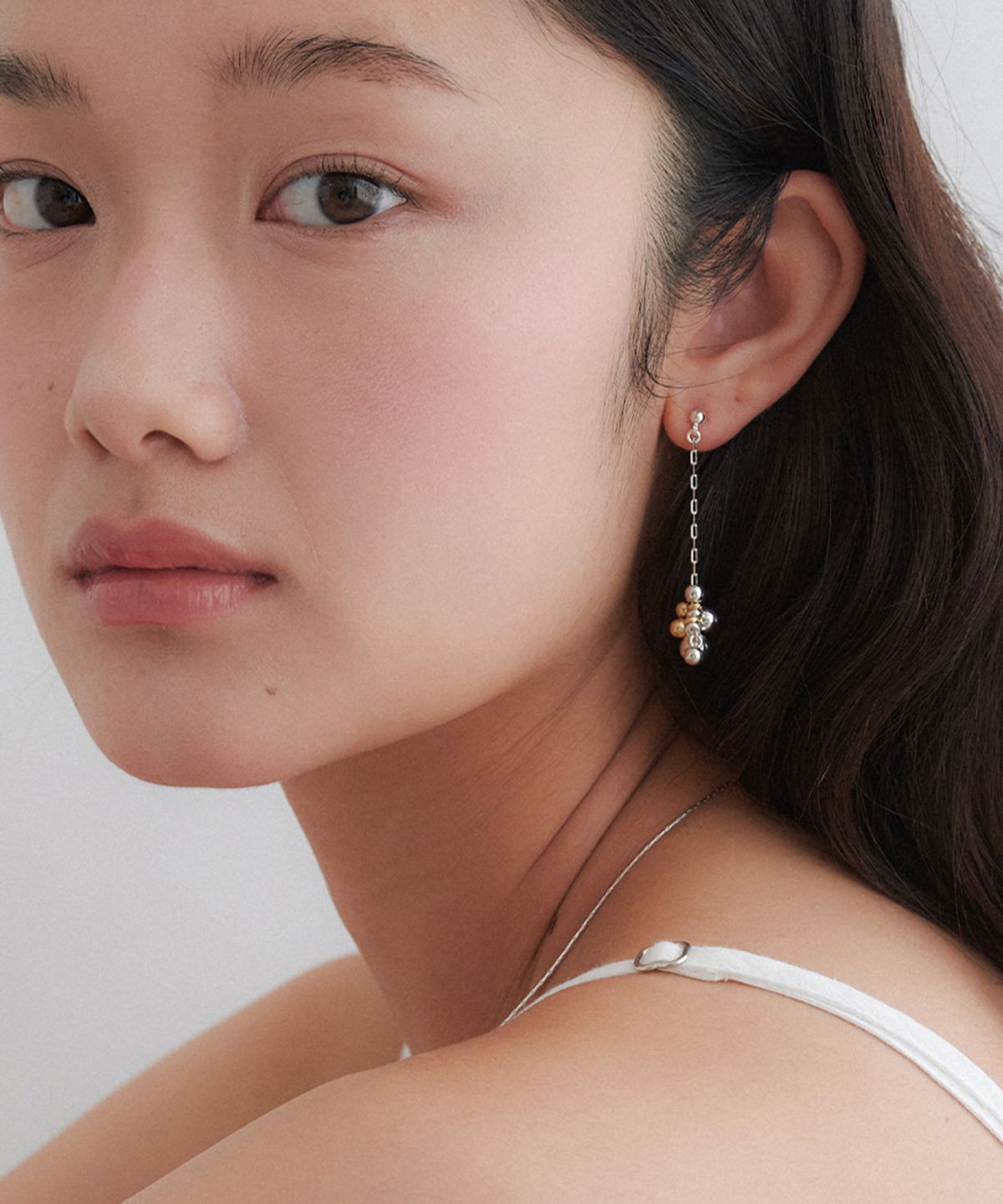 오블라(OVLA) silver grape long tale earring JE082