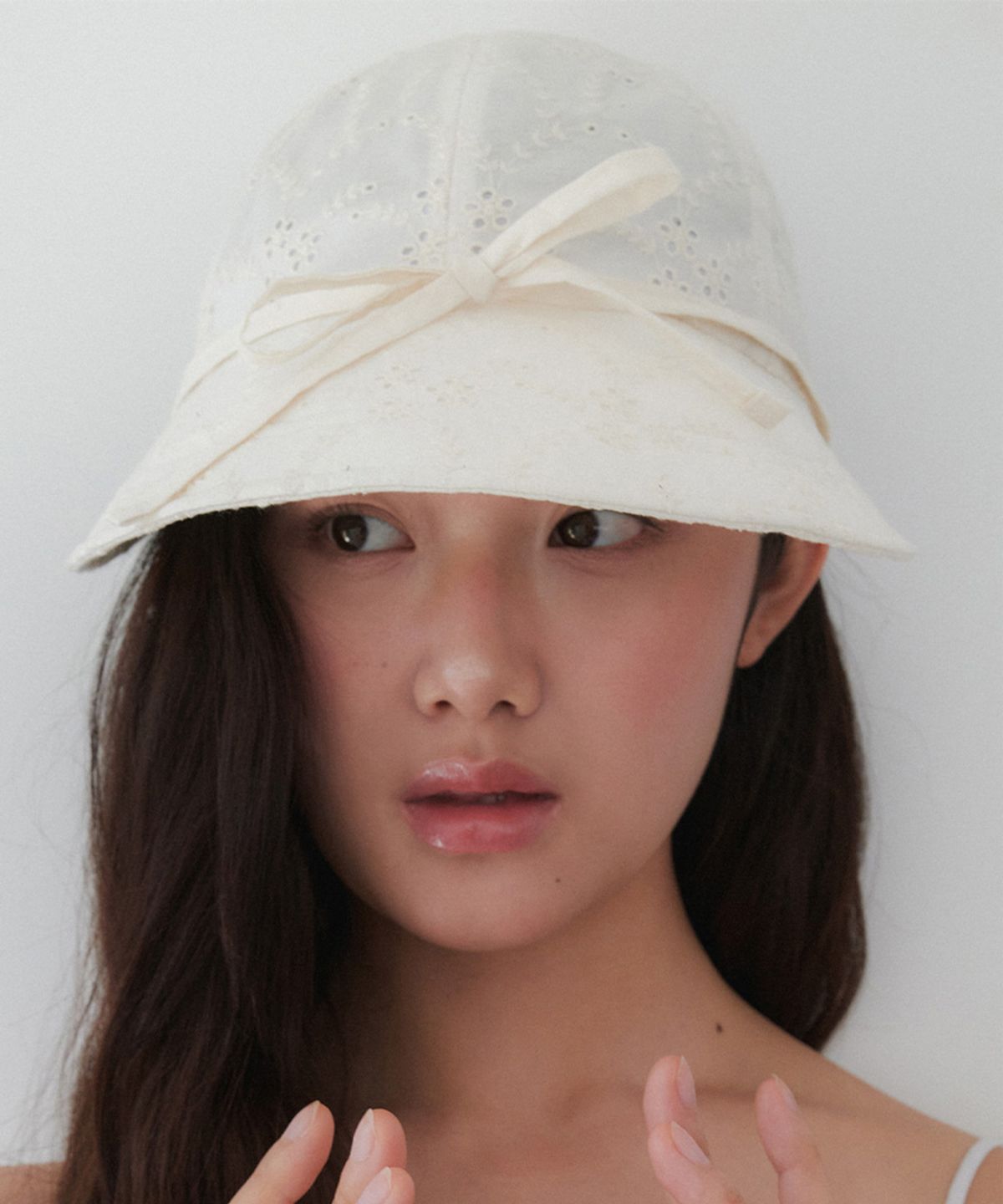 오블라(OVLA) vintage lace ribbon soft cap BC004