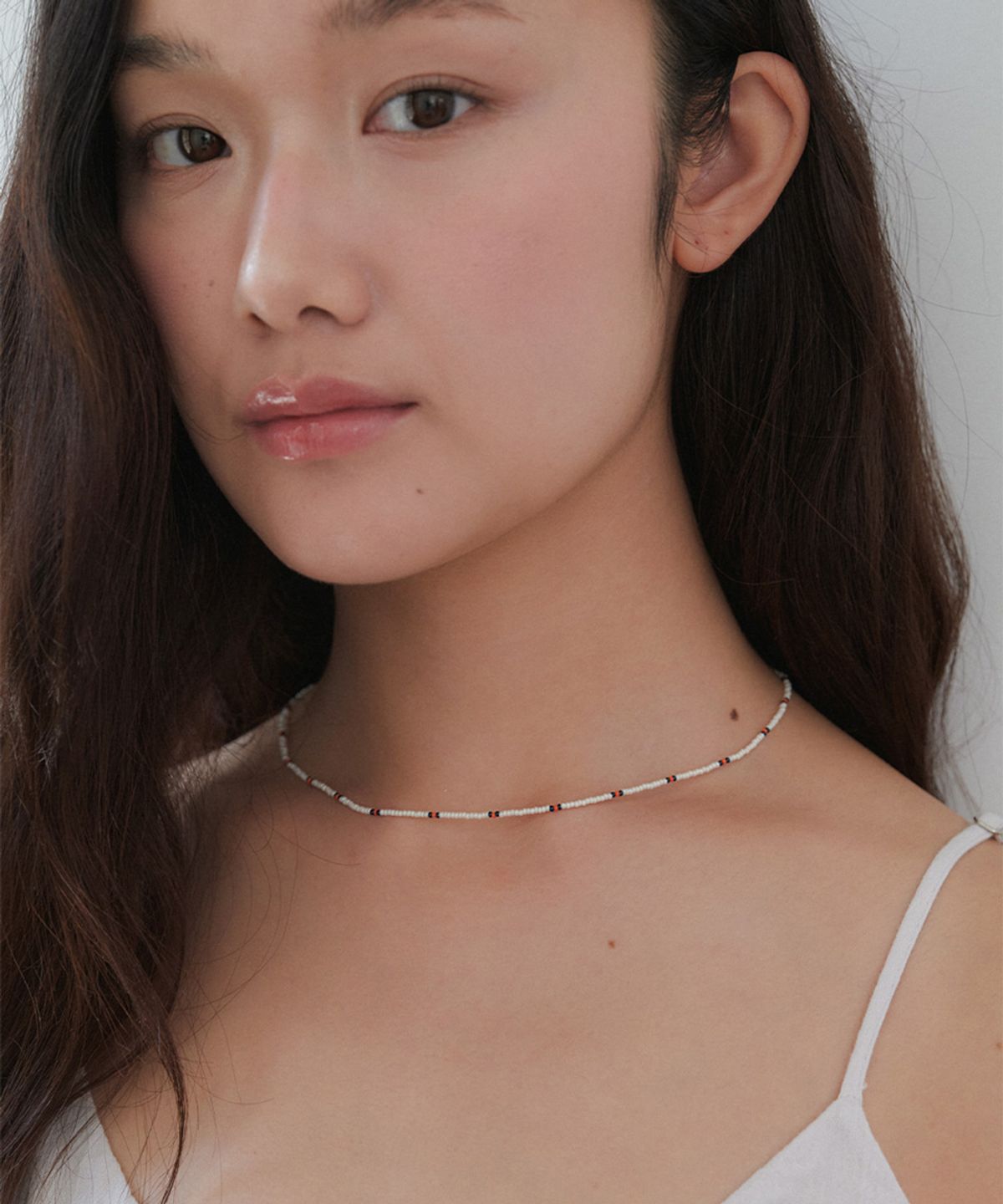 오블라(OVLA) (SILVER 925) bohemian beads necklace 2color JN058