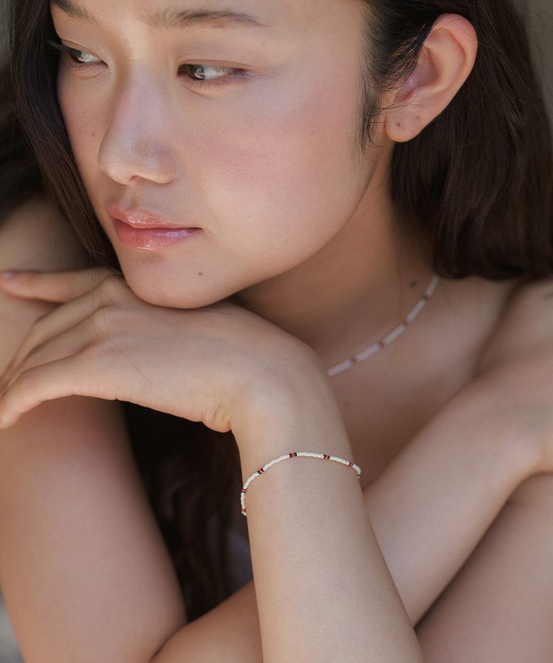 (SILVER 925) bohemian beads baracelet 2color JB013
