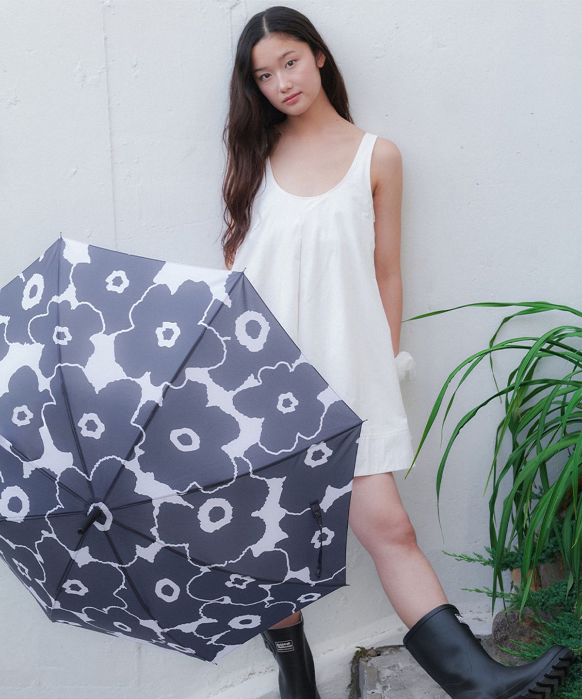 오블라(OVLA) LAYERED DAISY LONG UMBRELLA 2COLOR UM004