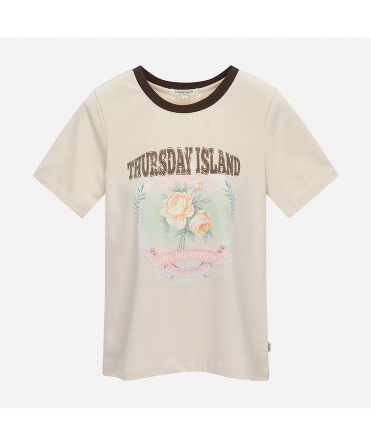써스데이 아일랜드(THURSDAY ISLAND) 에어로쿨 볼드아트웍 티셔츠_T264MTS284W