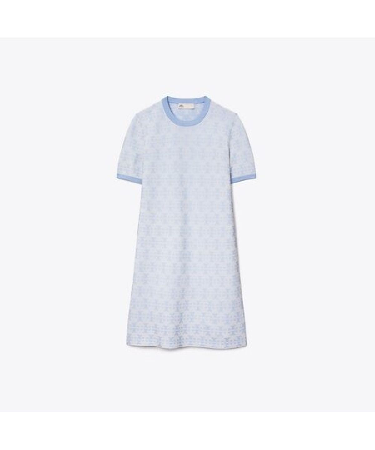 토리버치(TORYBURCH) 비스코스 크루넥 드레스 - 바닐라 / 블루