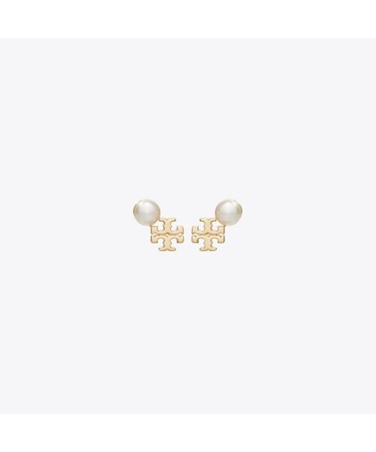 토리버치(TORYBURCH) 문댄스 로고 앤 펄 스터드 이어링 - 토리 골드 / 펄