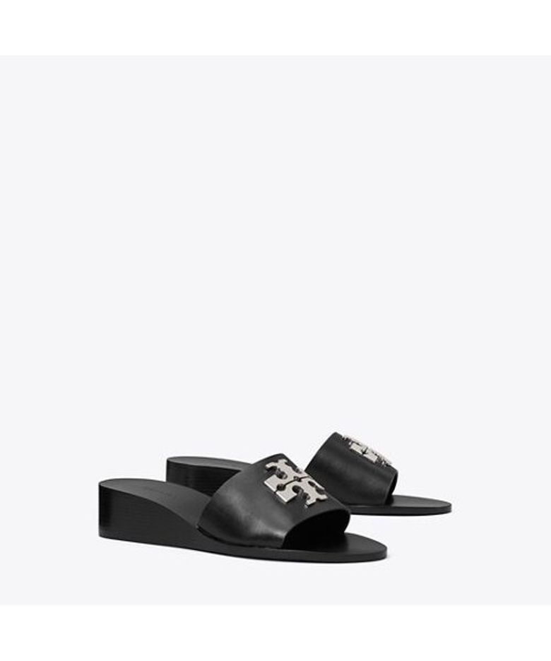 찰리 샌들 웻지 40Mm - 퍼펙트 블랙