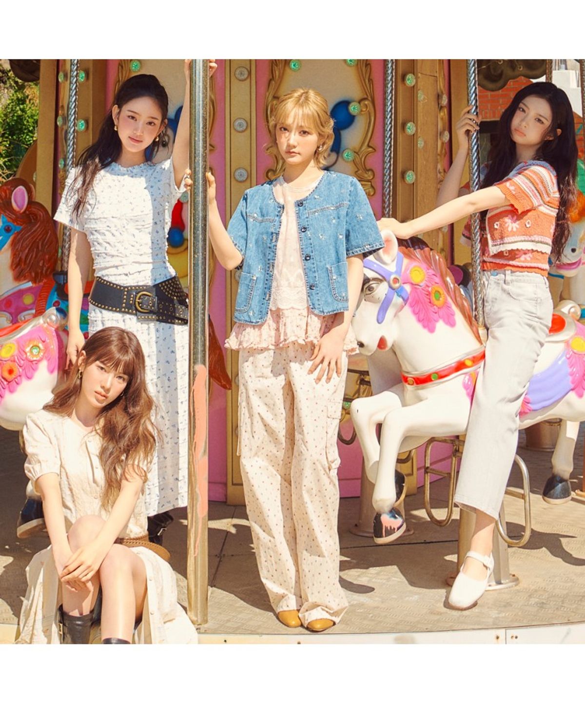 써스데이 아일랜드(THURSDAY ISLAND) 플라워자수 데님 자켓_T264MJK233W