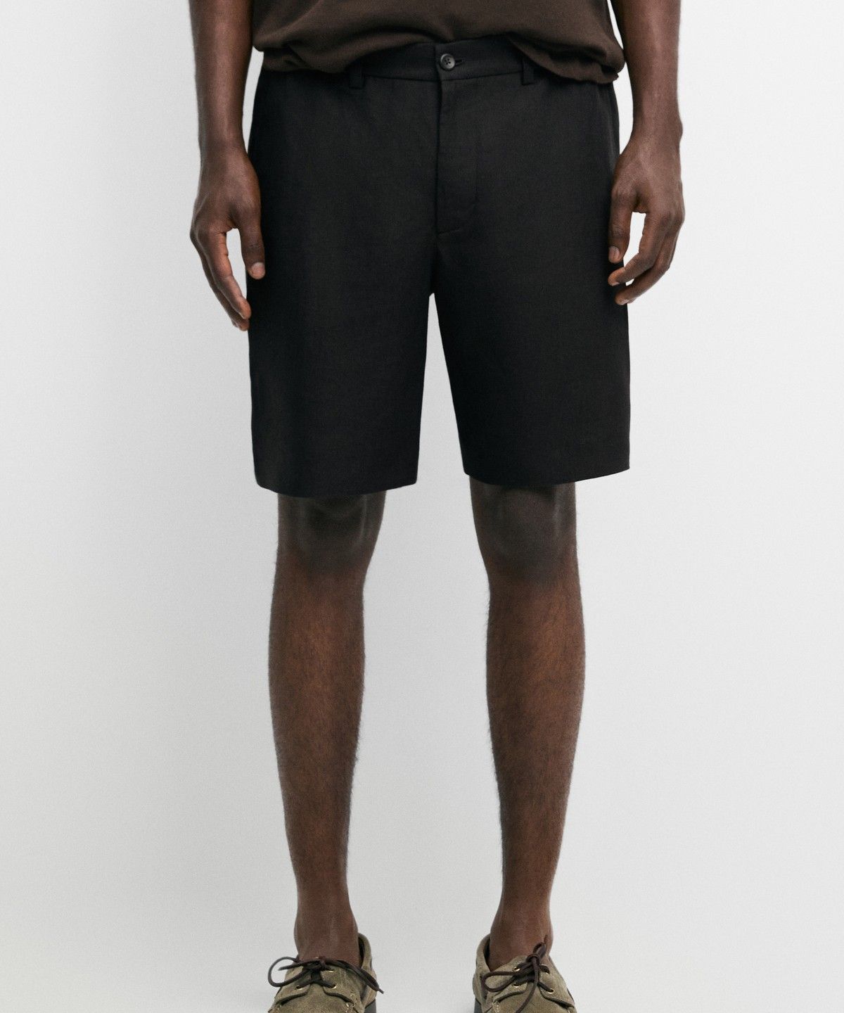 마시모두띠(MASSIMO DUTTI) 100% 린넨 버뮤다 쇼츠