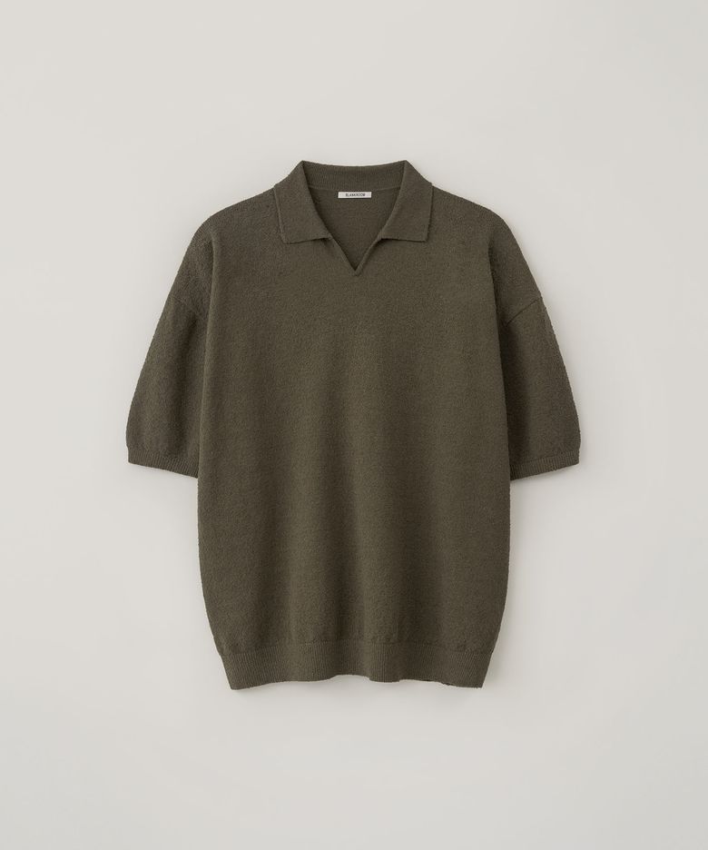 로브 브이 카라 니트_OLIVE