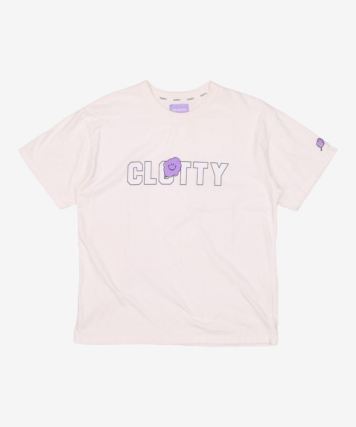 클로티(CLOTTY) SMILE CC LOGO T-SHIRT WHITE(CY2BMFT513A) FREE