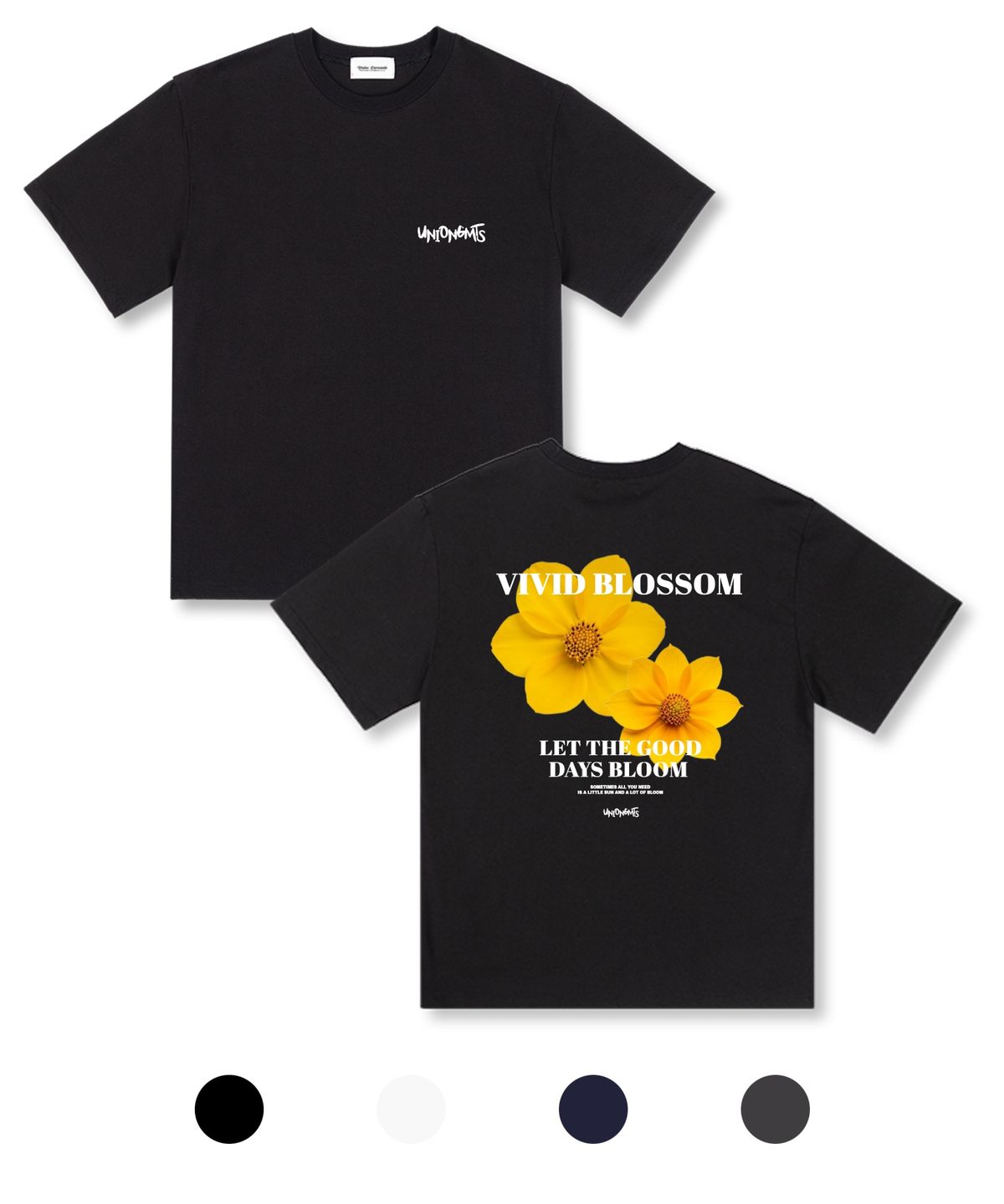 유니온가먼츠(UNION GARMENTS) 옐로우비비드 오버핏 반팔 티셔츠 4COLOR