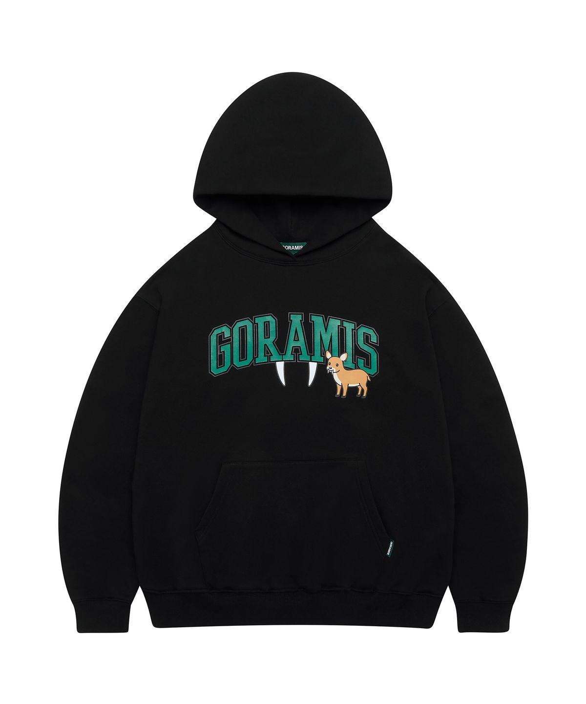 고라미스(GORAMIS) 바시티 고라니 후드티 [BLACK]