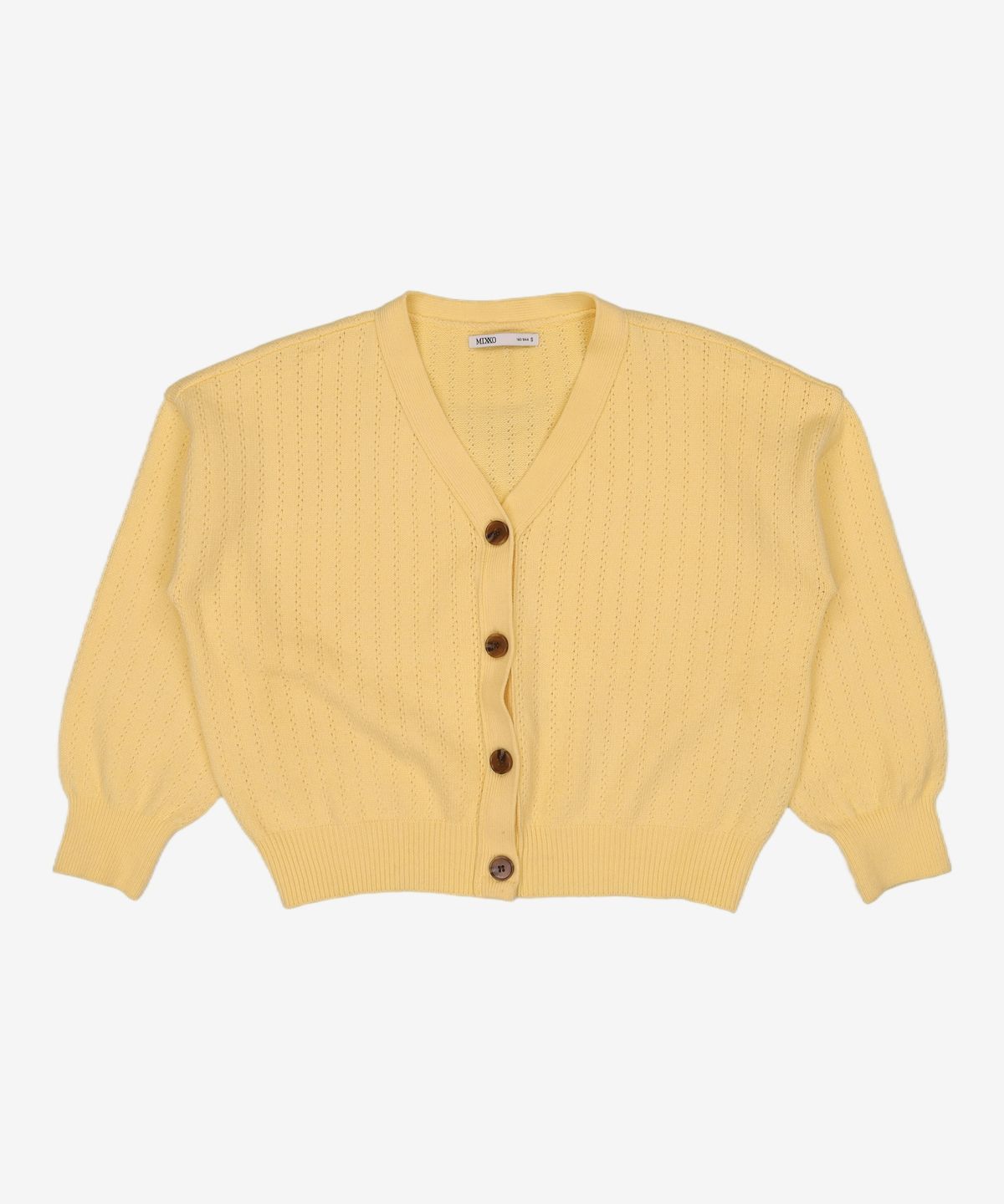 미쏘(MIXXO) 크롭 조직변형 가디건 MIWCKB213T S