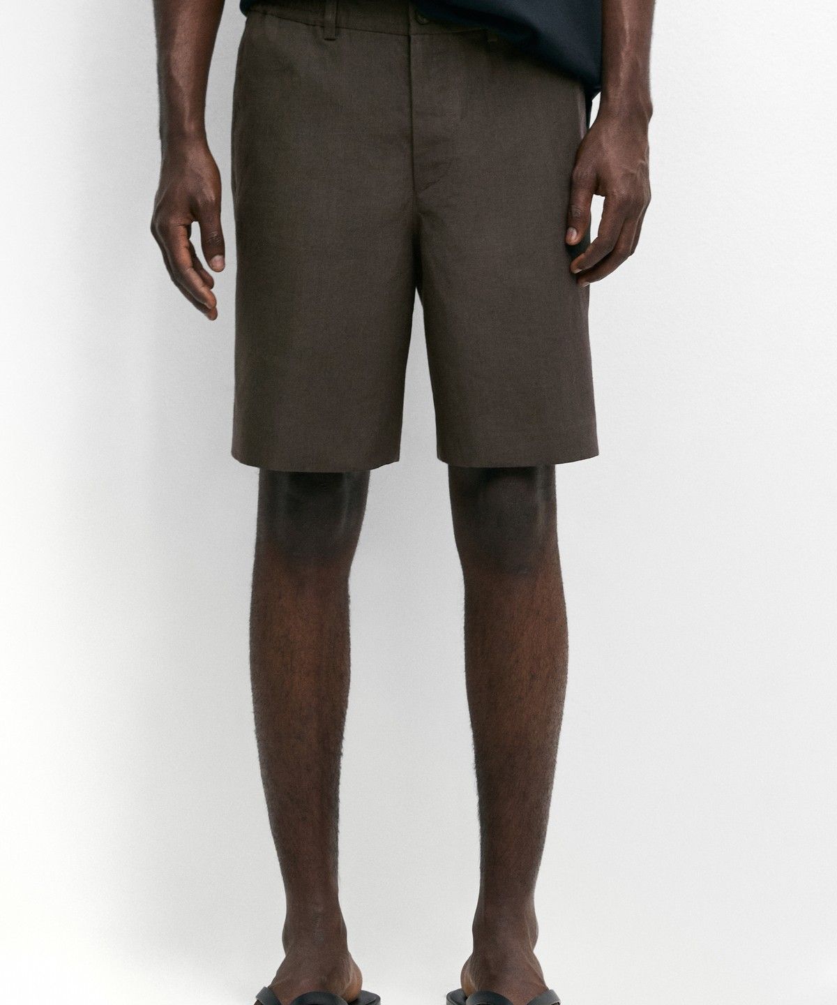 마시모두띠(MASSIMO DUTTI) 100% 린넨 버뮤다 쇼츠