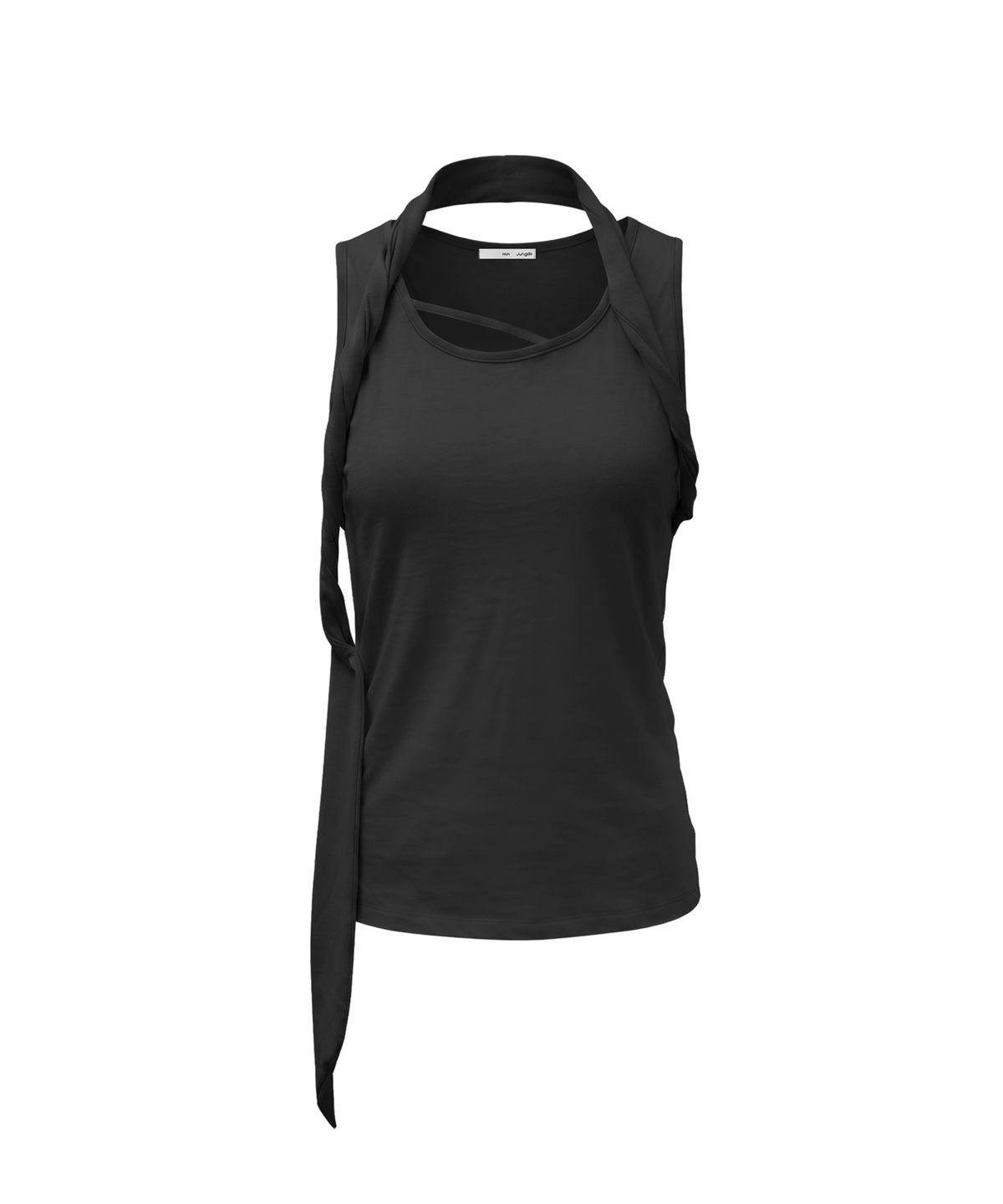 정도(JUNGDO) FLOATING LOOP SLEEVELESS . BLACK