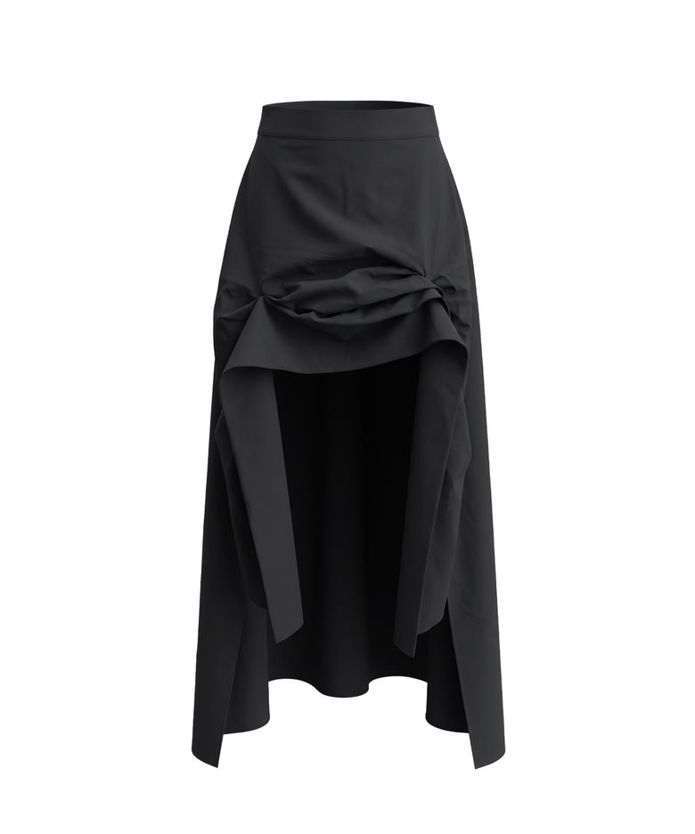 MULLET TUCK SKIRT . BLACK